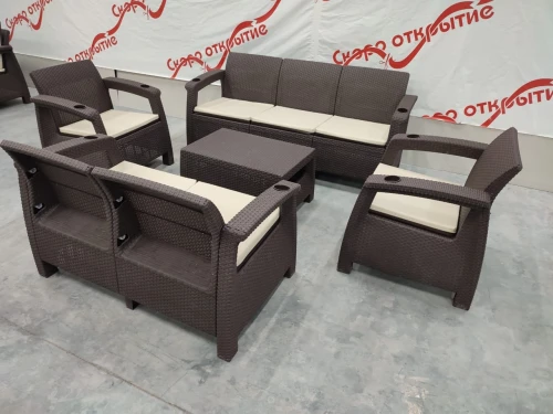 Обеденная группа под искусственный ротанг YALTA COMPANY SET