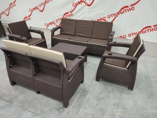 Обеденная группа под искусственный ротанг YALTA COMPANY SET