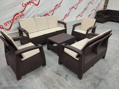 Обеденная группа под искусственный ротанг YALTA COMPANY SET