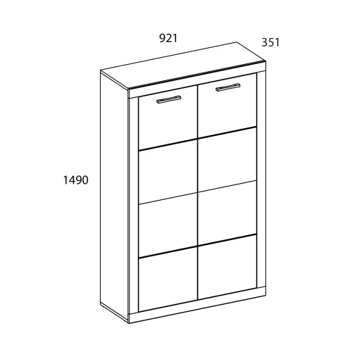 Шкаф 2DP OSKAR , цвет дуб Санремо