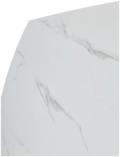Стол BALDE 120 MATT WHITE MARBLE SOLID CERAMIC / BLACK, ®DISAUR