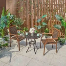 Кофейный набор мебели из искусственного ротанга стол Сорренто D.78 + 2 кресла Бамбук-3 Кофейный набор мебели из искусственного ротанга стол Сорренто D.78 + 2 кресла Бамбук-3