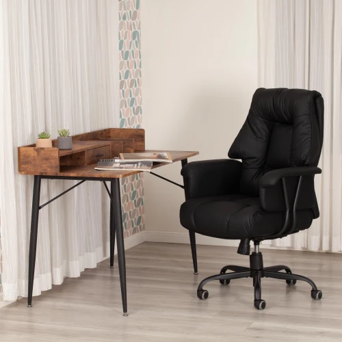 Кресло BROOKLYN кожзам, черный