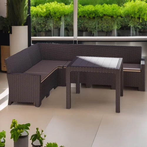 Комплект мебели под ротанг Калифорния “California“ с угловым диваном 240х188 см арт.80497-5П с подушками и столом 95х95 см