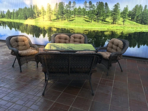 Комплект мебели Мэдисон (Medison) ЛЮКС 2 кресла + 2 дивана + стол + столик журнальный с подушками на сидение и спинку