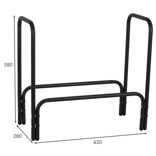 Дровница 4 черный