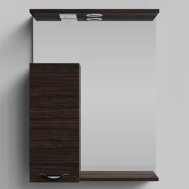 Зеркало Марко 60, ручки Хром, Палисандр ПВХ 43101, левый