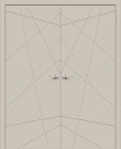 Двустворчатая межкомнатная дверь BRAVO Граффити-5 Creamy