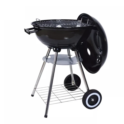 Угольный гриль барбекю портативный на колесиках Grill BBQ 51х44х77 см