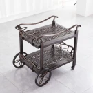 Сервировочный стол с баром из алюминия ЭКСКЛЮЗИВ «EXCLUSIVE» brown на колесах Сервировочный стол с баром из алюминия ЭКСКЛЮЗИВ «EXCLUSIVE» brown на колесах