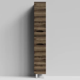 Пенал Лайт 30 напольный, Дуб крымский коричневый ПВХ 131005-9005, правый, бельевая корзина