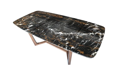 Стол обеденный Верона MC-23051DT-2, 200х100х76 см, коричневый мрамор