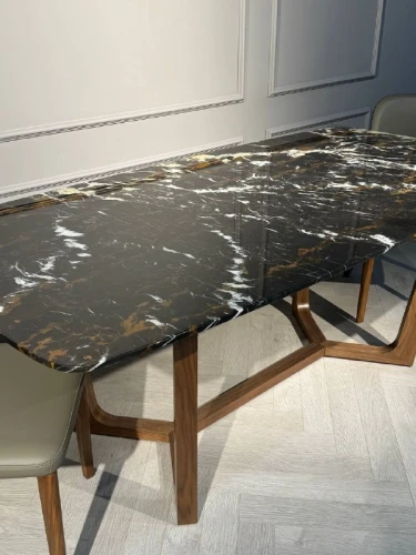 Стол обеденный Верона MC-23051DT-2, 200х100х76 см, коричневый мрамор