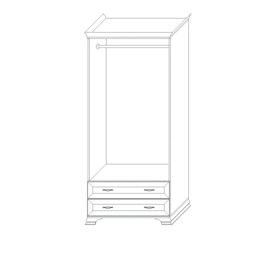 Шкаф распашной двухдверный с зеркалами Сиена