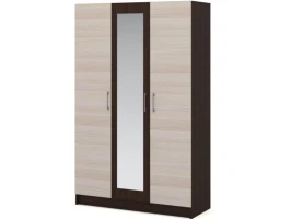 Шкаф «Алена» 3дв с зеркалом, Венге/Дуб молочный