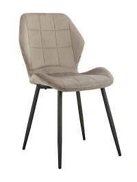 DC827 Стул мягкий, АНТРАЦИТ#G62-15 велюр, каркас металл черный КРУГЛЫЙ