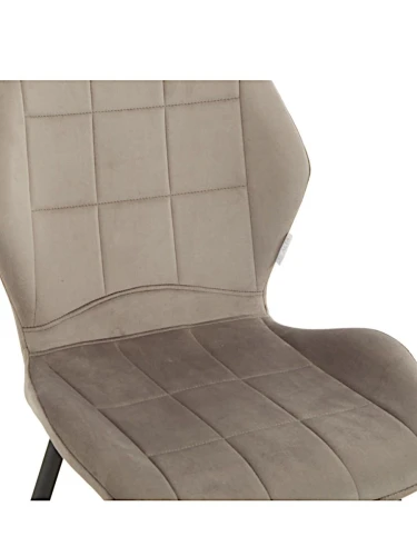 DC827 Стул мягкий, АНТРАЦИТ#G62-15 велюр, каркас металл черный КРУГЛЫЙ