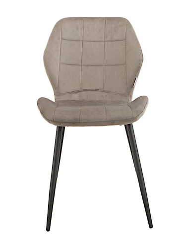 DC827 Стул мягкий, АНТРАЦИТ#G62-15 велюр, каркас металл черный КРУГЛЫЙ