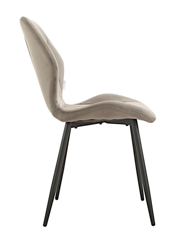 DC827 Стул мягкий, АНТРАЦИТ#G62-15 велюр, каркас металл черный КРУГЛЫЙ