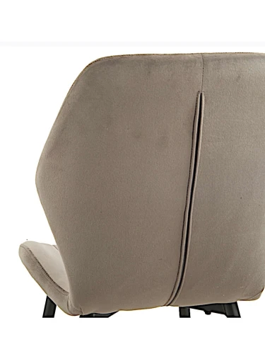 DC827 Стул мягкий, АНТРАЦИТ#G62-15 велюр, каркас металл черный КРУГЛЫЙ