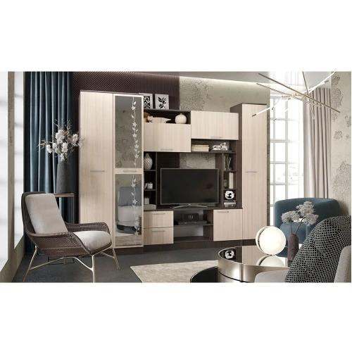 Стенка в гостиную Флора, венге