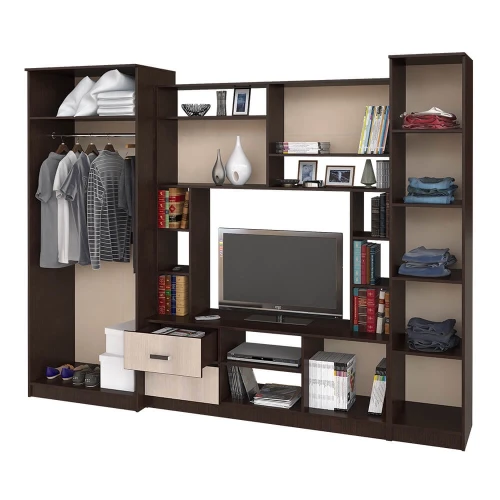 Стенка в гостиную Флора, венге