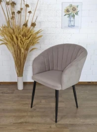 Стул МИШЕЛЬ 360 град. поворот. B5 Капучино, велюр / черный каркас, М-City