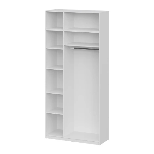 Шкаф с антресолью и наполнением (5 полок + штанга) ШК 5 (1200), Белый