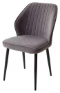 Стул VENA, цвет B28 Темно-серый, велюр / черный каркас М-City