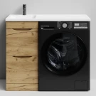 Тумба Смайл 100 напольный, под стиральную машину, левая, Дуб Тортуга ПВХ 2357-43 Vodok с раковиной в комплекте Тумба Смайл 100 напольный, под стиральную машину, левая, Дуб Тортуга ПВХ 2357-43 Vodok с раковиной в комплекте