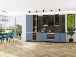Кухонный гарнитур Фьюжн-08 Silky Blue-Graphite