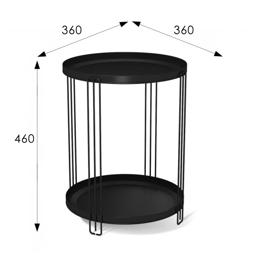 Столик журнальный SHT-CT31 чёрный муар