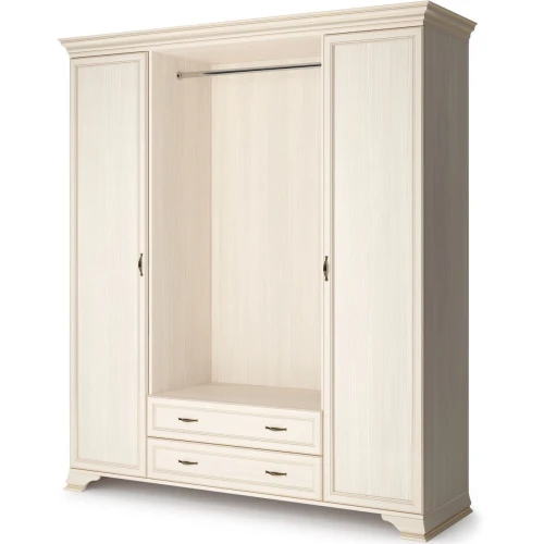 Шкаф Сиена 4дв с зеркалом, бежевый