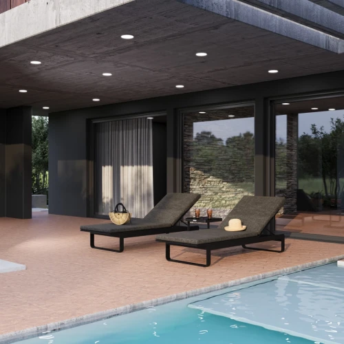 Шезлонг LETTO маренго - каркас карбон