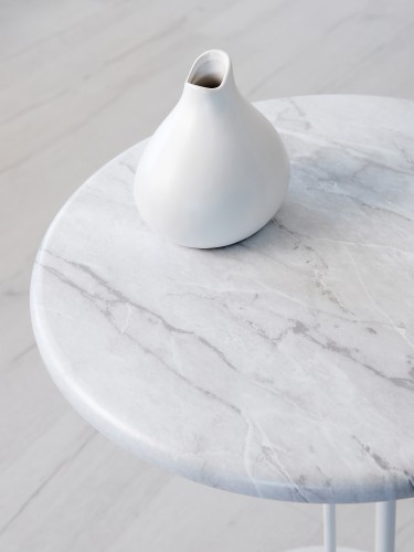 Стол приставной МеталлАрт М015 белый мрамор/белый