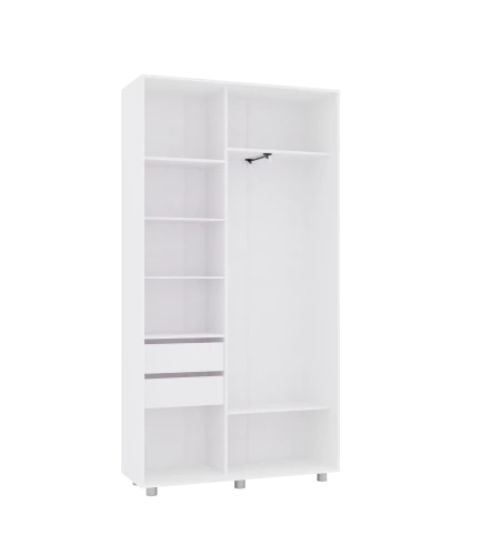 Шкаф-купе PRIME, 120х45х230 Белый с зеркалом