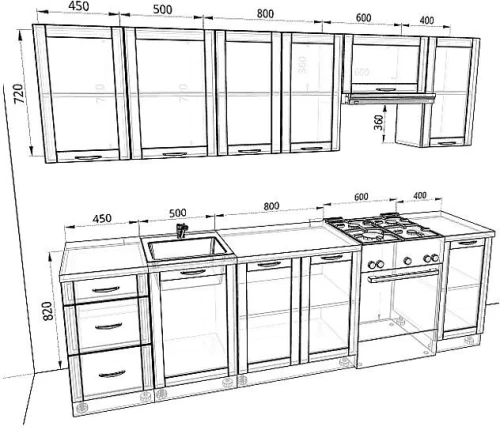 Кухня Базис Nicole Комплектация 6