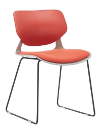 DC274 Стул пластиковый ОРАНЖЕВЫЙ, каркас металл черный