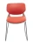 DC274 Стул пластиковый ОРАНЖЕВЫЙ, каркас металл черный