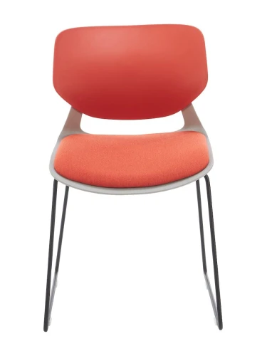 DC274 Стул пластиковый ОРАНЖЕВЫЙ, каркас металл черный