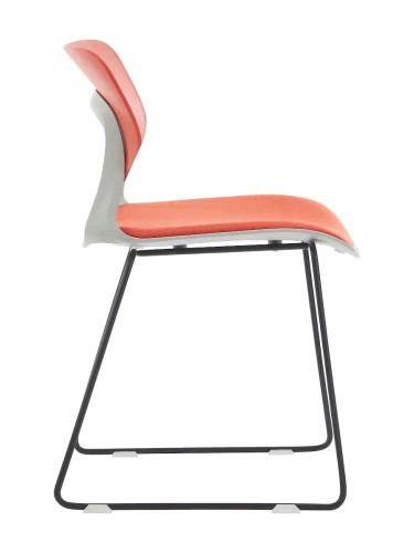 DC274 Стул пластиковый ОРАНЖЕВЫЙ, каркас металл черный