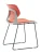 DC274 Стул пластиковый ОРАНЖЕВЫЙ, каркас металл черный