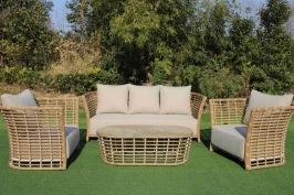 "Валенсия" лаунж-зона из искусственного ротанга, цвет соломенный