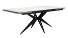 Стол DikLine KW160 мрамор С41 (керамика белая)/опоры черные