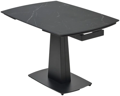 Стол BALDE 120 MATT BLACK MARBLE SOLID CERAMIC / BLACK, ®DISAUR