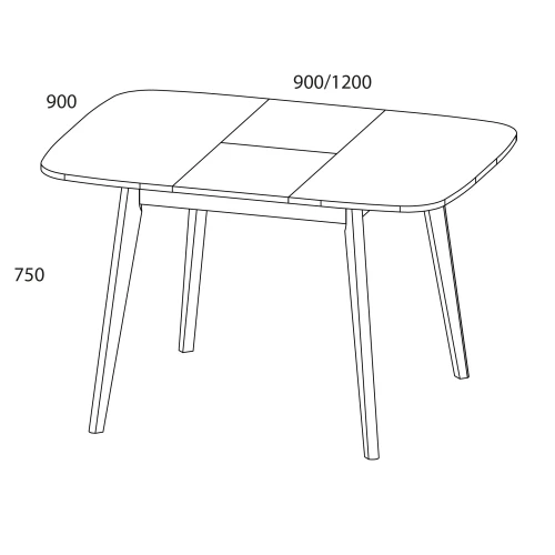 Ст 80.037 Стол обеденный "TANGO", корпус Белый 605РЕ(5028), Белый 605РЕ (8053)