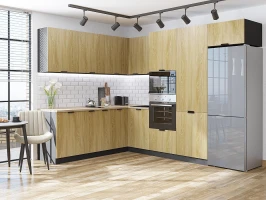 Кухонный гарнитур Евро Лайн-03 Дуб песочный