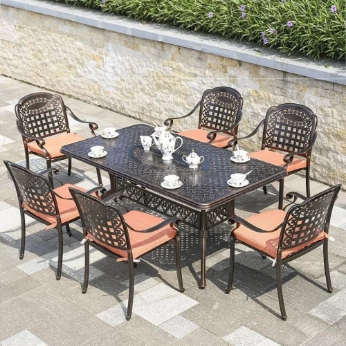 Обеденная группа из литого алюминия Gera 6