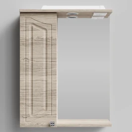 Зеркало Адам 55, Дубослив ореховый светлый ПВХ 3445, левая