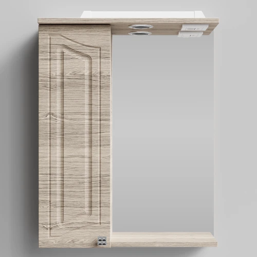 Зеркало Адам 55, Дубослив ореховый светлый ПВХ 3445, левая